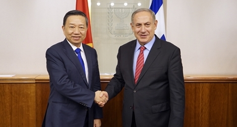 Bộ trưởng Tô Lâm chào xã giao Thủ tướng Israel Benjamin Netanyahu
