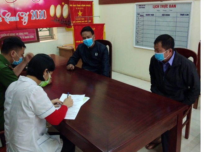CA huyện Bình Xuyên triển khai nghiêm túc các biện pháp phòng chống dịch