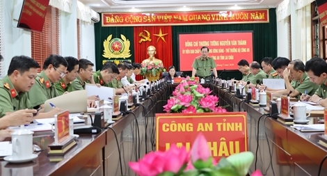 Thứ trưởng Nguyễn Văn Thành kiểm tra công tác chuẩn bị Đại hội Đảng tại CA Lai Châu