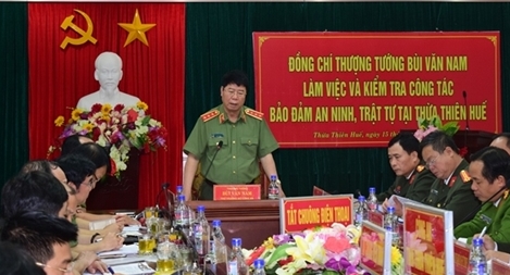 Thứ trưởng Bùi Văn Nam kiểm tra công tác đảm bảo ANTT tại Thừa Thiên - Huế