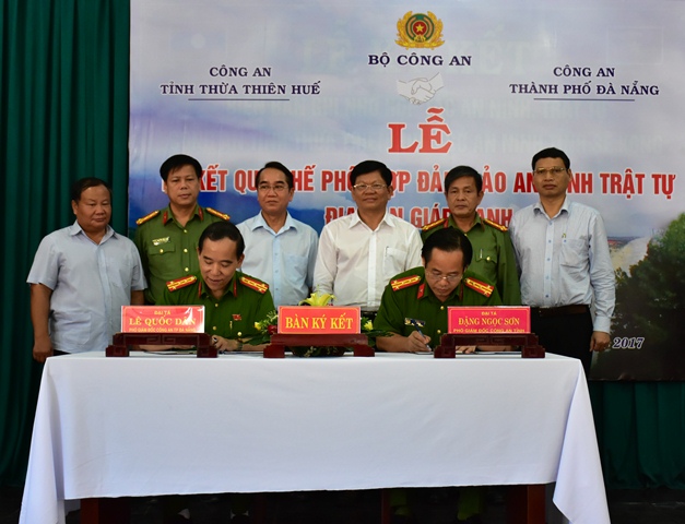 Công an Thừa Thiên - Huế và Đà Nẵng ký kết quy chế phối hợp đảm bảo ANTT