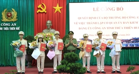 Thành lập cơ quan Ủy ban kiểm tra Đảng ủy Công an tỉnh Thừa Thiên Huế