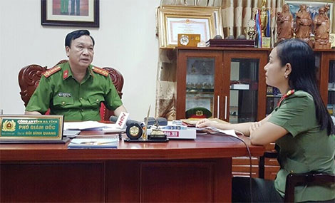 Đại tá Bùi Đình Quang trả lời PV.