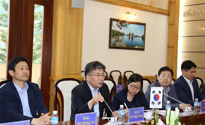 Đoàn Cảnh sát quốc gia Hàn Quốc thăm và làm việc với Công an Quảng Ninh