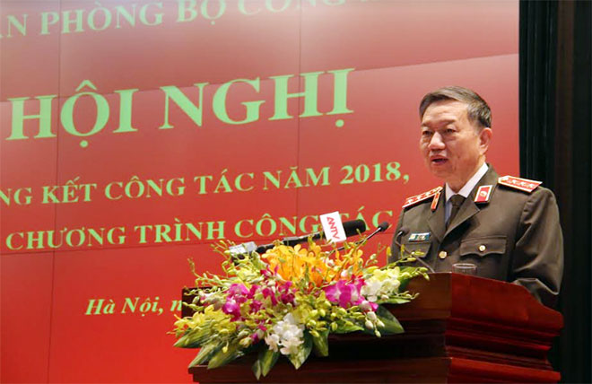 Bộ trưởng Tô Lâm dự triển khai công tác năm 2019 của Văn phòng Bộ Công an