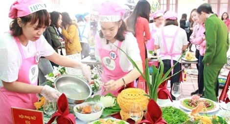 Cụm thi số 2 - Bộ Tư lệnh CSCĐ tổ chức Hội thi nấu ăn chào mừng ngày Quốc tế phụ nữ