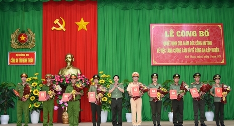 Công an Bình Thuận tăng cường  cán bộ về tuyến dưới