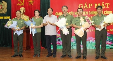 Đồng chí Trương Minh Tuấn thăm Học viện Chính trị CAND
