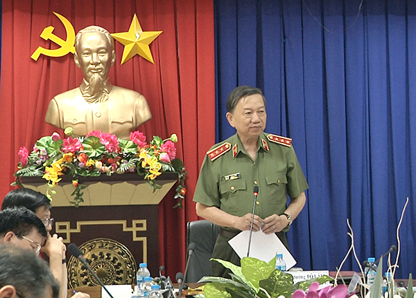 Bộ trưởng Tô Lâm chỉ đạo công tác đảm bảo  ANTT tại các tỉnh phía Nam