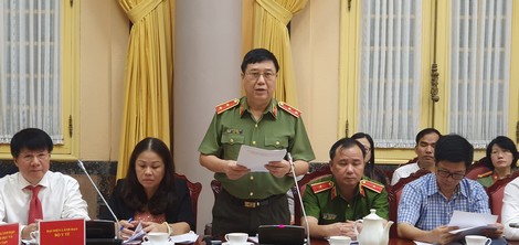 Trung tướng, GS Nguyễn Ngọc Anh tại lễ công bố Lệnh của Chủ tịch nước công bố Luật Thi hành án hình sự năm 2019.