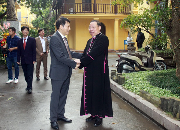 Thứ trưởng Lương Tam Quang chúc Giáng sinh Tổng giám mục Tổng giáo phận Hà Nội - Ảnh minh hoạ 3