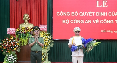 Thượng tá Nguyễn Tường Vũ được bổ nhiệm Phó Giám đốc Công an tỉnh Đắk Nông