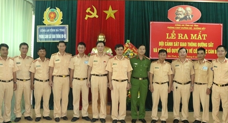 Ra mắt Đội CSGT đường sắt Công an tỉnh Hà Tĩnh