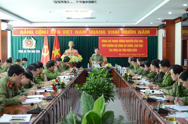 Thứ trưởng Nguyễn Văn Sơn thăm, kiểm tra công tác tại Công an tỉnh Điện Biên - Ảnh minh hoạ 3