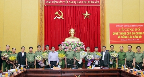 Đảng ủy Công an Trung ương công bố Quyết định của Bộ Chính trị về công tác cán bộ