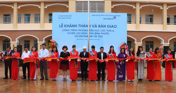 Khánh thành trường tiểu học nơi biên giới do VietinBank tài trợ xây dựng