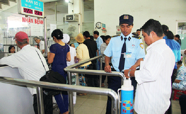 Lực lượng bảo vệ có vai trò quan trọng để gìn giữ an ninh bệnh viện.
