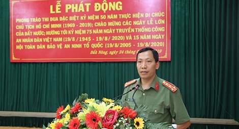 Công an tỉnh Đắk Nông phát động phong trào thi đua đặc biệt