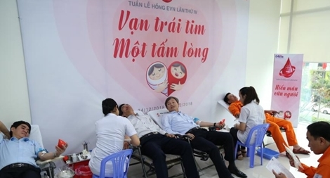 Hàng trăm cán bộ, công nhân viên hiến máu cứu người