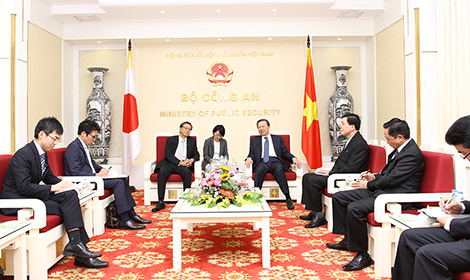 Bộ trưởng Tô Lâm tiếp Đại sứ toàn quyền Nhật Bản tại Việt Nam