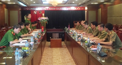 Cục Tham mưu Cảnh sát, Tổng cục Cảnh sát Bộ Công an làm việc với Văn phòng Tổng cục Cảnh sát Lào