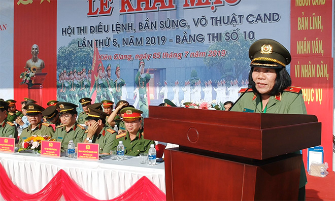 Khai mạc Hội thi điều lệnh, bắn súng, võ thuật CAND  lần thứ 5 tại Kiên Giang