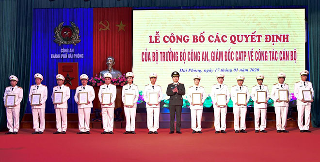 Hải Phòng công bố lãnh đạo Công an các đơn vị và địa phương