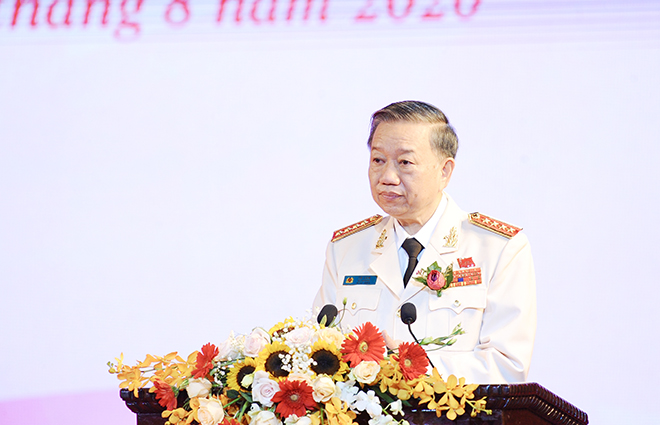 Bộ trưởng Tô Lâm phát biểu khai mạc Đại hội “Vì an ninh Tổ quốc” toàn lực lượng CAND lần thứ VIII.
