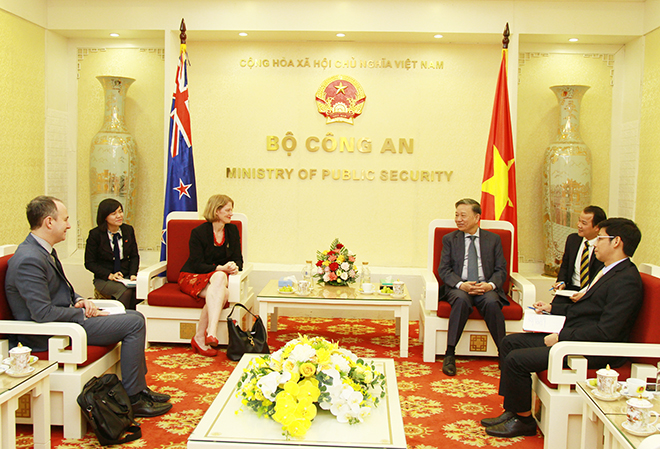 Thúc đẩy quan hệ hợp tác giữa Bộ Công an Việt Nam với các cơ quan thực thi pháp luật New Zealand