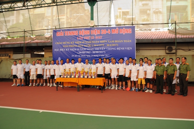 80 VĐV tranh tài tại Giải Quần vợt Bệnh viện 30-4 mở rộng