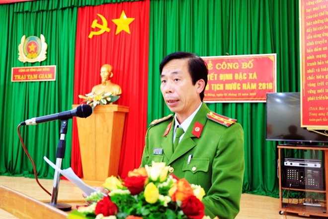 Công an Lâm Đồng công bố Quyết định đặc xá của Chủ tịch nước