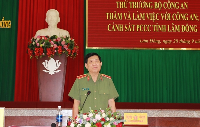 Thứ trưởng Nguyễn Văn Sơn làm việc tại Lâm Đồng