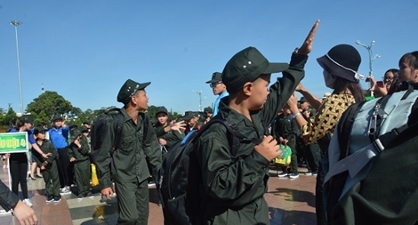 320 học sinh tham gia trải nghiệm làm chiến sĩ Công an