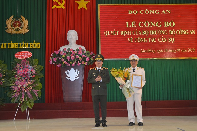 Công bố Quyết định bổ nhiệm tân Giám đốc Công an tỉnh Lâm Đồng