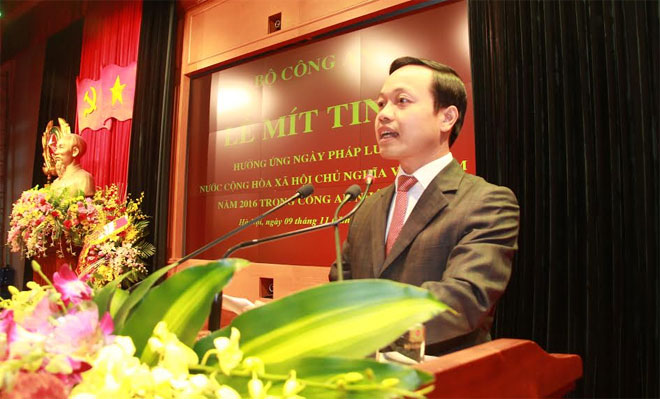 Bộ Công an tổ chức Lễ mít-tinh hưởng ứng Ngày Pháp luật Việt Nam
