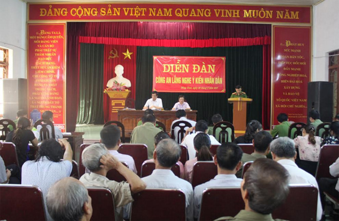 Diễn đàn “Công an lắng nghe ý kiến nhân dân”