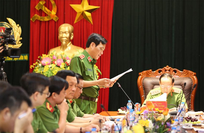 Thứ trưởng Lê Qúy Vương làm việc với Cục Cảnh sát PCCC và CNCH