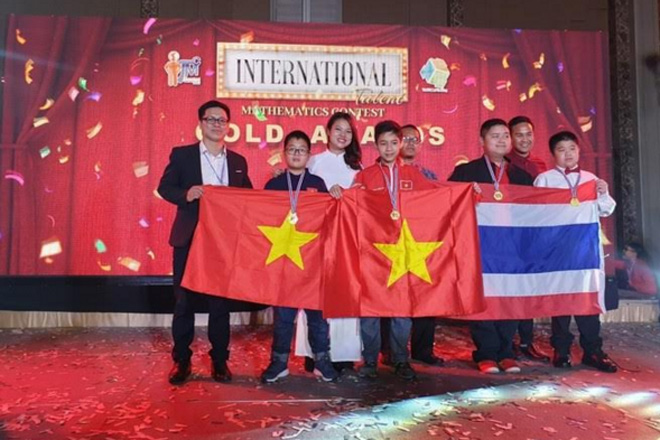Học sinh Việt Nam giành Huy chương vàng tại cuộc thi Tìm kiếm tài năng Toán quốc tế 2019.