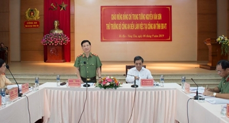 Thứ trưởng Nguyễn Văn Sơn kiểm tra công tác tại Công an tỉnh Bà Rịa – Vũng Tàu