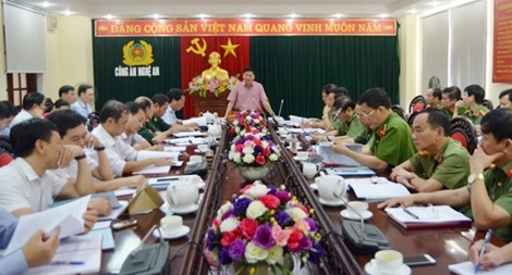 Đoàn kiểm tra của Tỉnh ủy Nghệ An làm việc với Đảng bộ Công an tỉnh