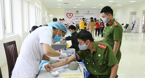 Công an tỉnh Sơn La tổ chức hiến máu tình nguyện