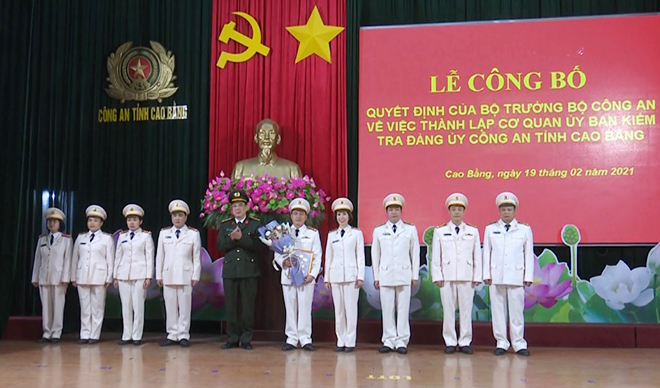 Thành lập Cơ quan Ủy ban kiểm tra Đảng ủy Công an tỉnh Cao Bằng