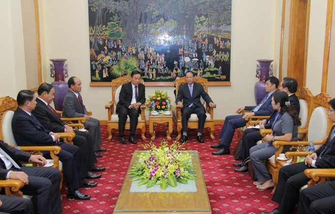Thứ trưởng Lê Qúy Vương tiếp xã giao Đoàn đại biểu lực lượng Cảnh sát Lào