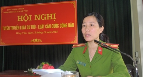Công an tỉnh Hà Nam tuyên truyền Luật cư trú, Luật căn cước công dân