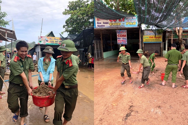 Công an Quảng Bình giúp dân khắc phục hậu quả mưa lũ - Ảnh minh hoạ 8