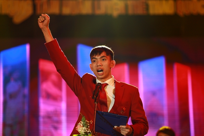 Kình ngư Nguyễn Huy Hoàng, vận động viên đầu tiên của Việt Nam giành quyền tới Olympic 2020. Ảnh: BN.