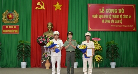 Công an tỉnh Bình Thuận có 2 Phó giám đốc mới