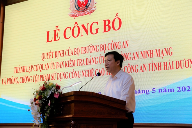 Thành lập Cơ quan Ủy ban kiểm tra Đảng ủy Công an tỉnh Hải Dương