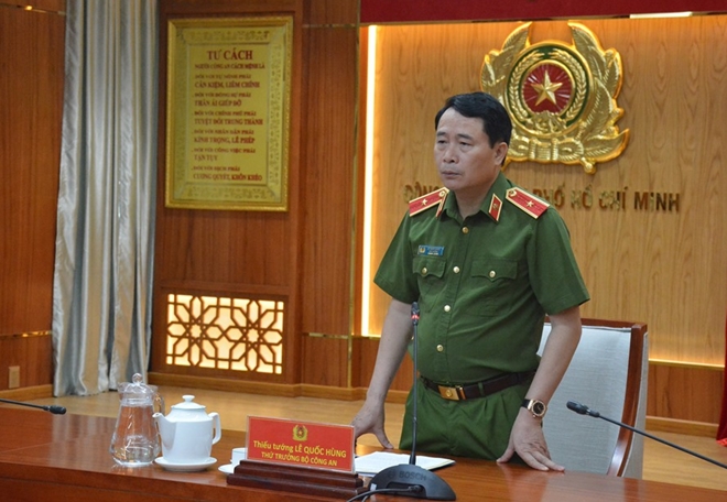 Thứ trưởng Lê Quốc Hùng làm việc với Công an TP Hồ Chí Minh
