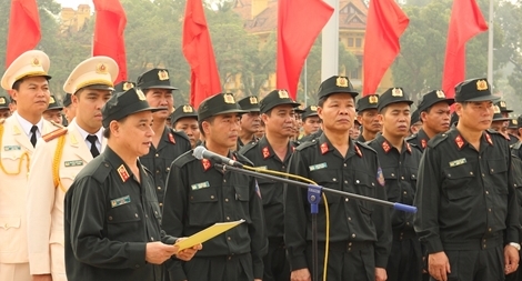 Bộ Tư lệnh Cảnh sát cơ động báo công dâng Bác